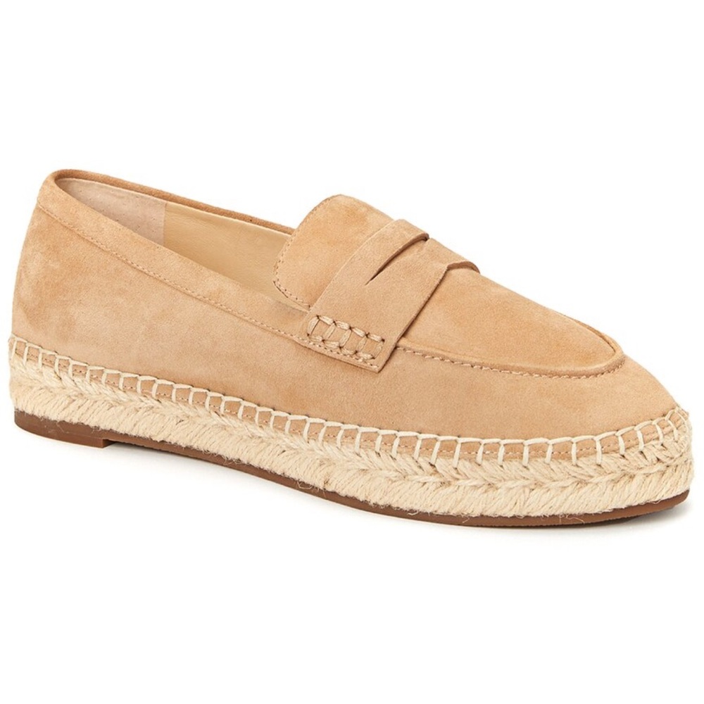J. McLaughlin Beige Suede Espadrille Loafers